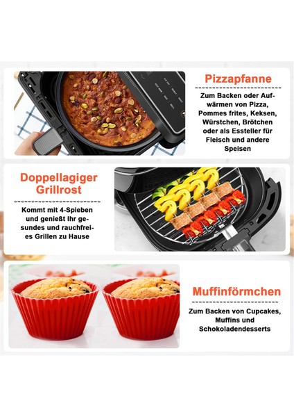 Philips Airfryer Xl 6,2 L, Tefal 5 L, Cosori 4,7 L, Bpa Içermeyen Kare Airfryer Xl Aksesuarları Için Airfryer Aksesuarları (Yurt Dışından) fırsatları