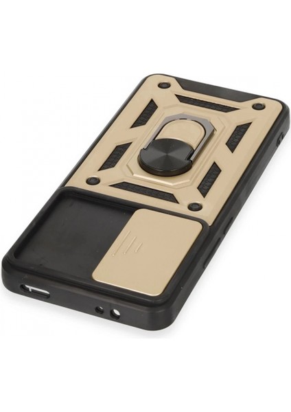 Xiaomi Mi 12T Pro Kılıf Pars Lens Yüzüklü Silikon - Gold fırsatları