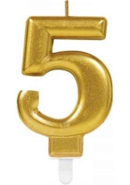 5 Rakam Mum Gold Renk (4887)