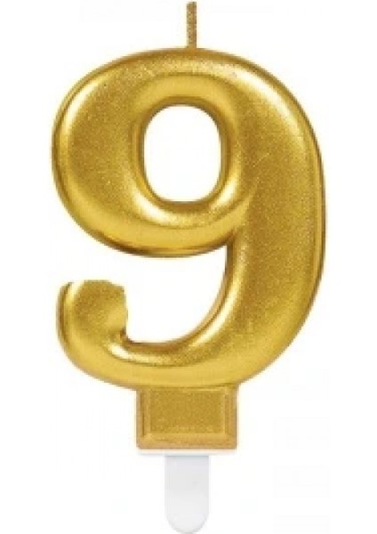 9 Rakam Mum Gold Renk (4887)