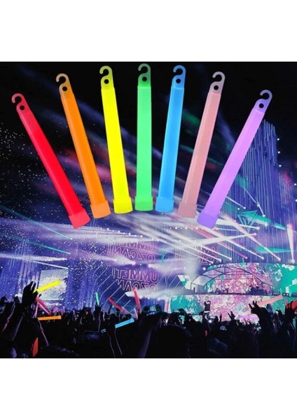 Karanlıkta Yanan Asılabilir Ip Aparatlı Glow Stick Lamba Seti 15CM