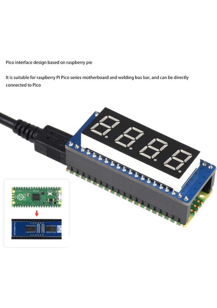 Raspberry Pi Pico Için 4 Haneli 8 Segment Ekran Modülü, Gömülü 74HC595 Sürücü, Spı Uyumlu, Kullanımı Kolay (Yurt Dışından) modelleri
