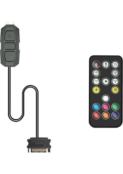 Argb Denetleyici 5V 3pin Sata Güç Kaynağı Rgb Denetleyici 3pın Hub Bilgisayar Cpu Kasa Fanı LED Işık Radyatörü Siyah (Yurt Dışından) indirimleri