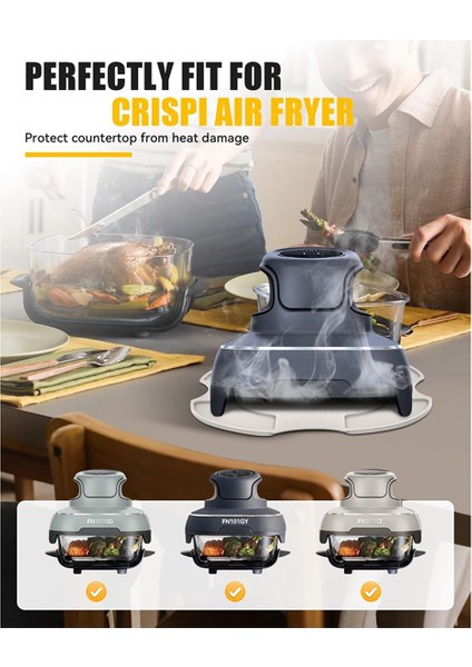 Ninja Crispi Cam Fritöz FN101 Için Silikon Isıya Dayanıklı Matlar Yeniden Kullanılabilir Yangına Dayanıklı Isıya Dayanıklı Sıcak Altlıklar (Yurt Dışından) fırsatları