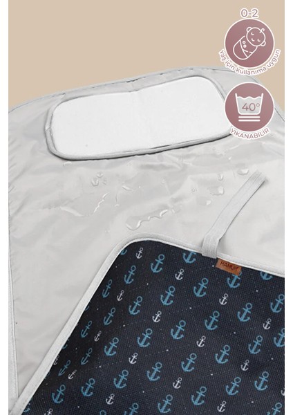 Anne Bebek Bakım Örtüsü Yenidoğan Alt Açma Değiştirme Anchor Organizer Pedi Minderi Çift Taraflı modelleri