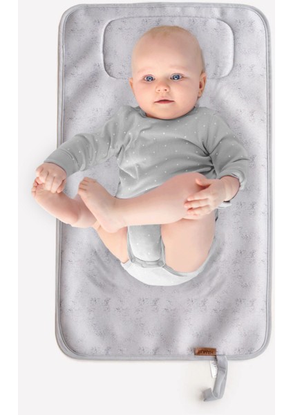 Anne Bebek Bakım Örtüsü Yenidoğan Alt Açma Değiştirme Solid Gri Organizer Pedi Minderi Çift Taraflı