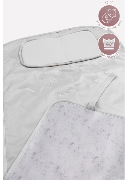 Anne Bebek Bakım Örtüsü Yenidoğan Alt Açma Değiştirme Solid Gri Organizer Pedi Minderi Çift Taraflı modelleri