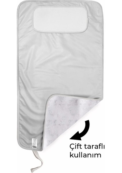 Anne Bebek Bakım Örtüsü Yenidoğan Alt Açma Değiştirme Solid Gri Organizer Pedi Minderi Çift Taraflı fırsatları