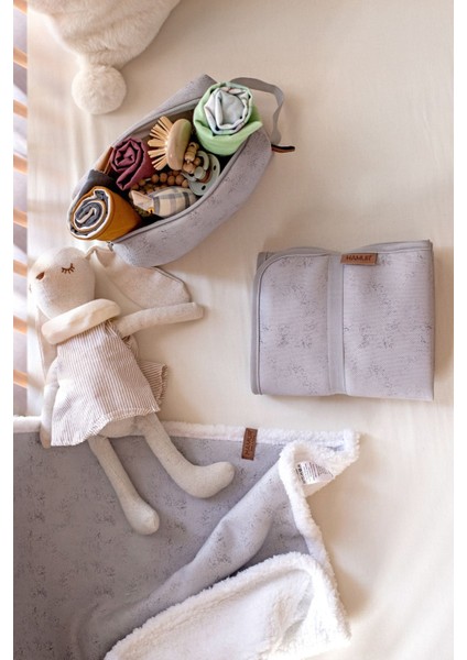 Anne Bebek Bakım Örtüsü Yenidoğan Alt Açma Değiştirme Solid Gri Organizer Pedi Minderi Çift Taraflı indirimleri