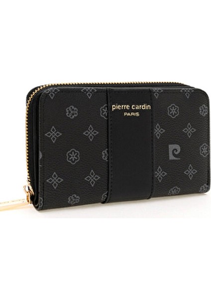 Kadın Cüzdan Şık Tasarım Kartlık Bölmeli Fermuarlı Model Siyah indirimleri