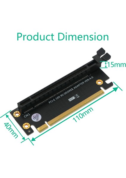 PCI-E16X 4.0 Grafik Kartı Test Adaptör Kartı Çok Işlevli 2u Sunucu Kasası Pcı-E 4.0 90 Derece Adaptör Kartı (Yurt Dışından) modelleri