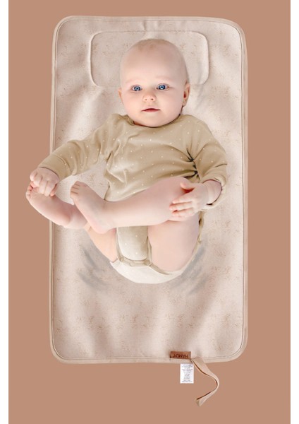 Anne Bebek Bakım Örtüsü Yenidoğan Alt Açma Değiştirme Solid Bej Organizer Pedi Minderi Çift Taraflı