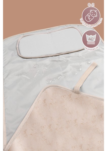 Anne Bebek Bakım Örtüsü Yenidoğan Alt Açma Değiştirme Solid Bej Organizer Pedi Minderi Çift Taraflı modelleri