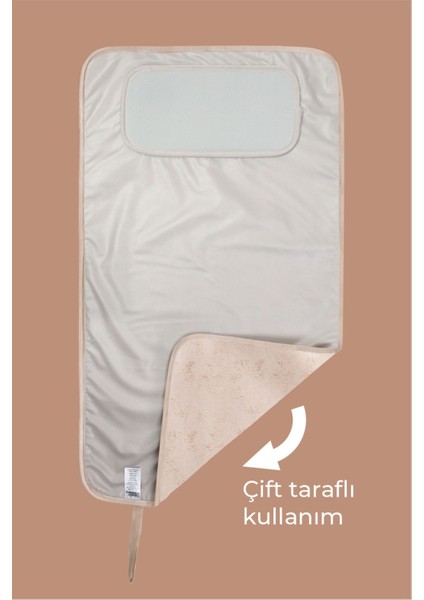 Anne Bebek Bakım Örtüsü Yenidoğan Alt Açma Değiştirme Solid Bej Organizer Pedi Minderi Çift Taraflı fırsatları