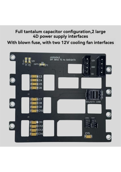 Nas Depolama Sunucusu Için Sas/sata Sabit Disk Arka Paneli 6 Gbps SFF8643 - 4 Bölmeli HDD SSD Adaptörü Büyük 4d Güç Kaynağı (Yurt Dışından) indirimleri