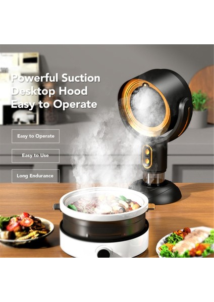 Taşınabilir Davlumbaz Masaüstü Davlumbaz Filtre Pamuklu USB Güç Kaynaklı Taşınabilir Mutfak Davlumbazı Daire A Için (Yurt Dışından) modelleri