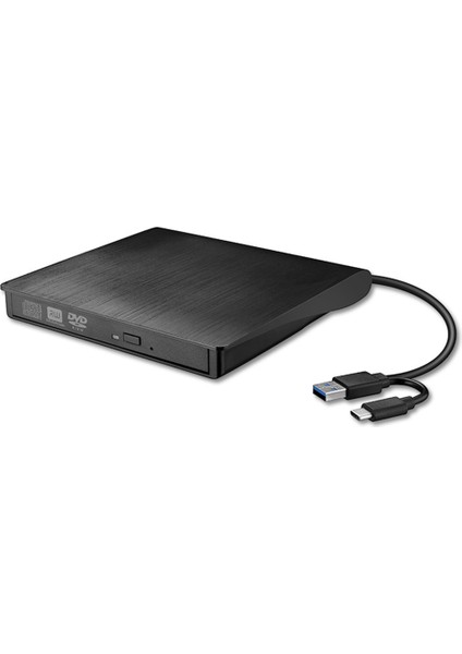 USB 3.0 Sata Harici DVD Cd-Rom Rw Sürücü Muhafazası 5 Gbps Yüksek Hızlı 12,7 mm Optik Sürücü Kutusu Dizüstü Masaüstü Siyah (Yurt Dışından)