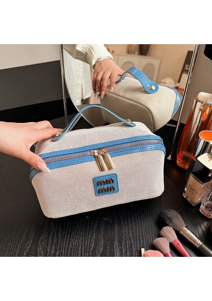 2025 Yeni Model Kadın Makyaj Çantası Taşınabilir, Yüksek Kaliteli Bölümlemeli, Büyük Kapasiteli, Dışarıda Kullanıma Uygun Temizlik ve Saklama Çantası (Yurt Dışından)