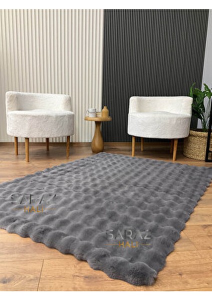 Bubble Antrasit Yumuşacık Tavşan Tüyü Modern Halı Yıkanabilir Polyester Malzeme fiyatları