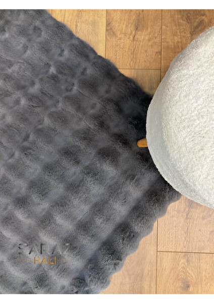 Bubble Antrasit Yumuşacık Tavşan Tüyü Modern Halı Yıkanabilir Polyester Malzeme modelleri