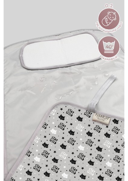 Anne Bebek Bakım Örtüsü Alez Yenidoğan Alt Açma Değiştirme Fox Organizer Pedi Minderi Çift Taraflı modelleri