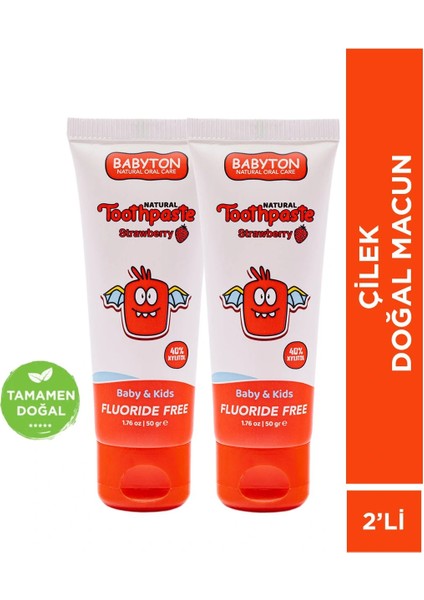 Çilek Doğal Macun 2'li Set 50 gr