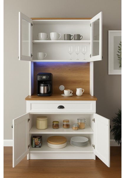 Classico Çok Amaçlı Kahve Köşesi LED Işıklı,modern Tasarım fırsatları