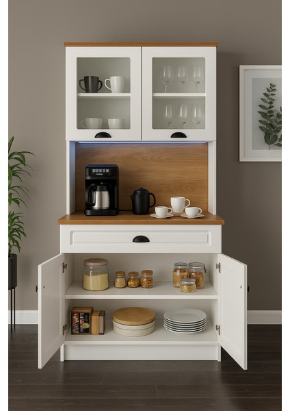 Classico Çok Amaçlı Kahve Köşesi LED Işıklı,modern Tasarım indirimleri