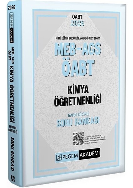 Pegem 2026 Öabt Meb-Ags Kimya Öğretmenliği Soru Bankası Çözümlü Pegem Akademi Yayınları