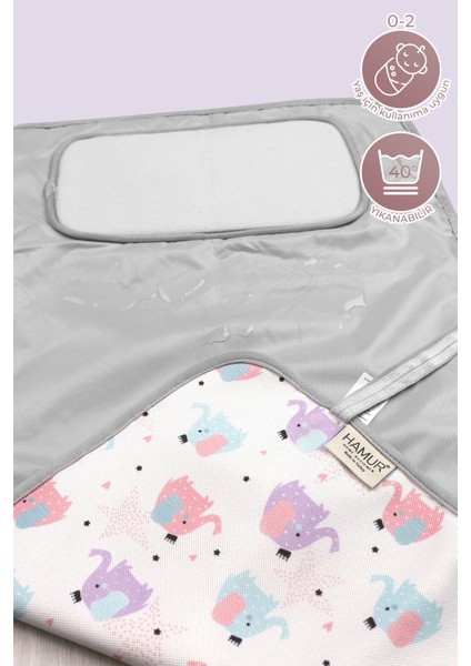 Anne Bebek Bakım Örtüsü Yenidoğan Alt Açma Değiştirme Elephant Organizer Pedi Minderi Çift Taraflı modelleri