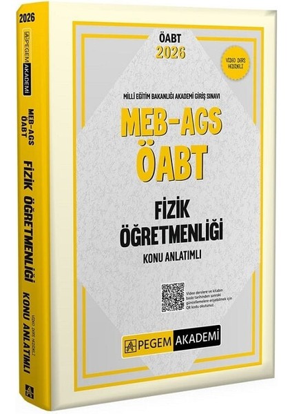 Pegem 2026 Öabt Meb-Ags Fizik Öğretmenliği Konu Anlatımlı Pegem Akademi Yayınları