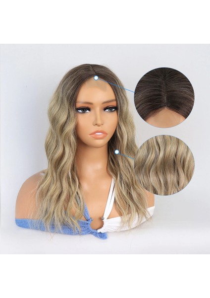 Kumral / Balköpüğü Ombre ve Röfleli Küt Tül Peruk fırsatları