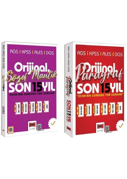 Yargı 2026 Kpss Meb-Ags Ales Dgs Sözel Mantık + Paragraf Orijinal Çıkmış Sorular Son 15 Yıl 2 Li Set Yargı Yayınları