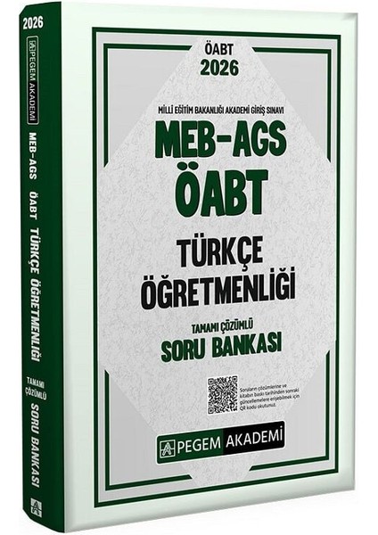 Pegem 2026 Öabt Meb-Ags Türkçe Öğretmenliği Soru Bankası Çözümlü Pegem Akademi Yayınları