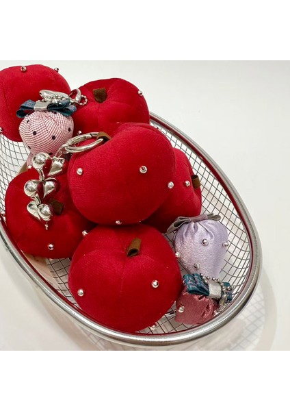 Noel Kırmızı Elma Boncuklu Çanta Kolye (Yurt Dışından) indirimleri