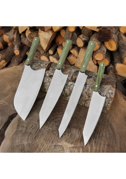 Şef Bıçağı Seti 4'lü - Ceviz Sap - Çantalı fiyatları