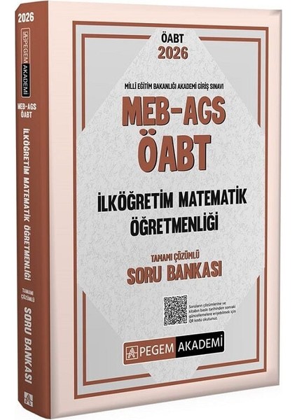 Pegem 2026 Öabt Meb-Ags Ilköğretim Matematik Öğretmenliği Soru Bankası Çözümlü Pegem Akademi Yayınları