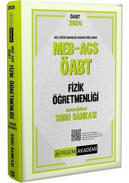 Pegem 2026 Öabt Meb-Ags Fizik Öğretmenliği Soru Bankası Çözümlü Pegem Akademi Yayınları