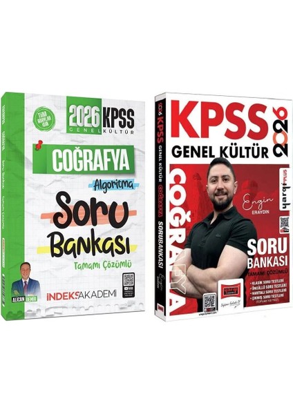 Yargı + Indeks 2026 Kpss Coğrafya Soru Bankası 2 Li Set - Engin Eraydın Yargı + Indeks Akademi Yayınları