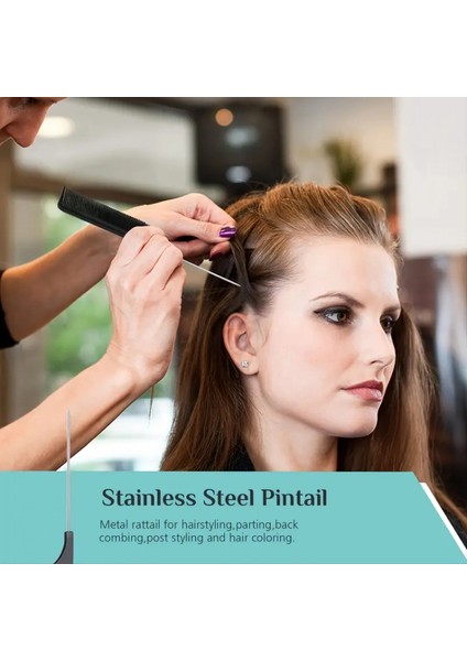 10 Parça Profesyonel Kuaför Tarak Seti - Saç Kesim, Ayırma, Şekillendirme ve Fön Tarağı fiyatları