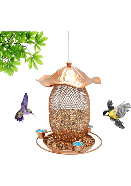 Asma Lotus Yaprak Kuş Besleyici Açık Avlu Metal Metal Sincap Koşullu Kuş Besleyici Kuş Su Besleyici (Yurt Dışından) fırsatları