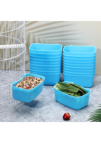 20 Adet Kafes Fincan Tavuk Besleyici Su Bardakları 18 Oz Güvercin Besleyici Plastik Kuş Kafes Fincanları Asılı Tavşan Besleyici Mavi (Yurt Dışından) fırsatları