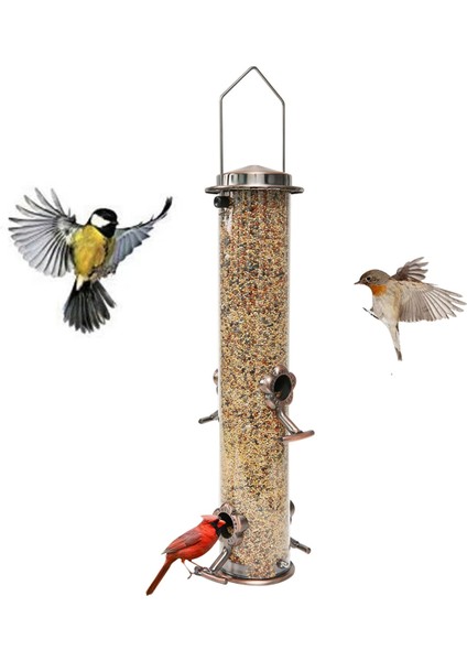 Açık Kuş Besleyici, 4 Besleme Portlu Besleyici, Paslanmaz Çelik Asılı Yabani Kuş Besleyici (Yurt Dışından) fırsatları