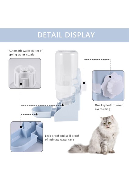 500ML Pet Papağan Kuşlar Içen Güvercin Tavşan Içme Suyu Besleyici Kase Kedi Köpek Kafesi Asılı Su Dağıtıcı Cihaz (Yurt Dışından) indirimleri