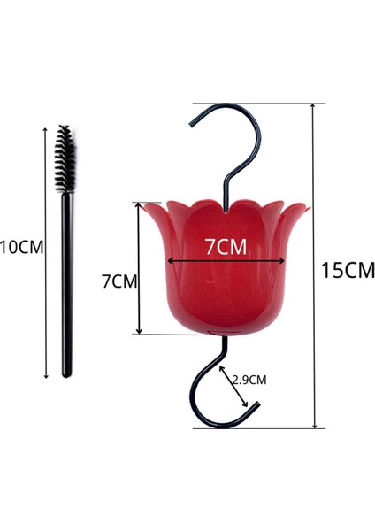 4 Pack Büyük Kapasiteli Su Besleyicisi Asma Hank ve Temizleme Fırçası (Kırmızı) (Yurt Dışından) modelleri