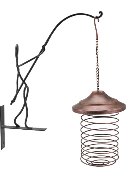 Demir Kuş Besleyici Dış Mekan Asma Besleme Taşınabilir Yabani Kuşlar Yağ Top Tutucu Yem Parkı Bahçe Pet Kuş Tedarik B (Yurt Dışından) fiyatları