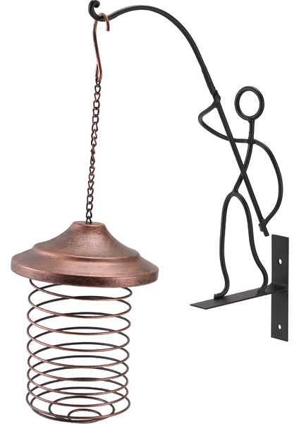 Demir Kuş Besleyici Dış Mekan Asma Besleme Taşınabilir Yabani Kuşlar Yağ Top Tutucu Yem Parkı Bahçe Pet Kuş Tedarik B (Yurt Dışından) modelleri