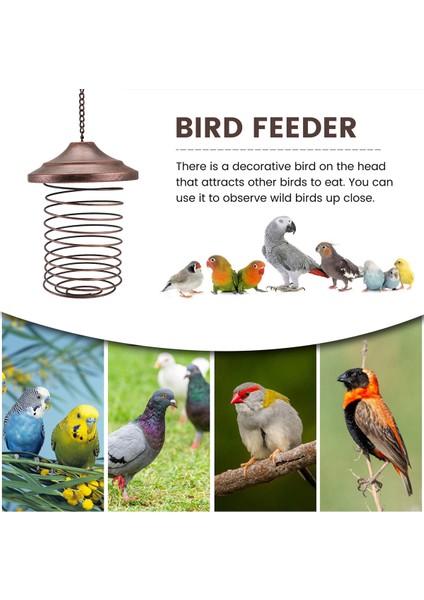 Demir Kuş Besleyici Dış Mekan Asma Besleme Taşınabilir Yabani Kuşlar Yağ Top Tutucu Yem Parkı Bahçe Pet Kuş Tedarik (Yurt Dışından) fırsatları