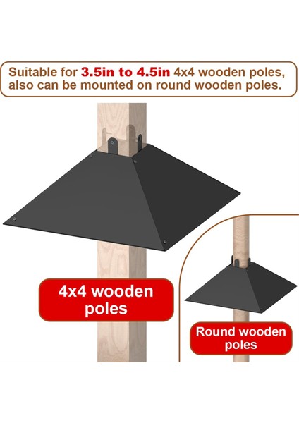 Post Için Metal Sincap Bölmesi, Kuş Besleyici Direkler Için Sincap Geçirmez Bölmeler, Ahşap Kutup Için Açık Sincap Koruyucusu (Yurt Dışından) fırsatları