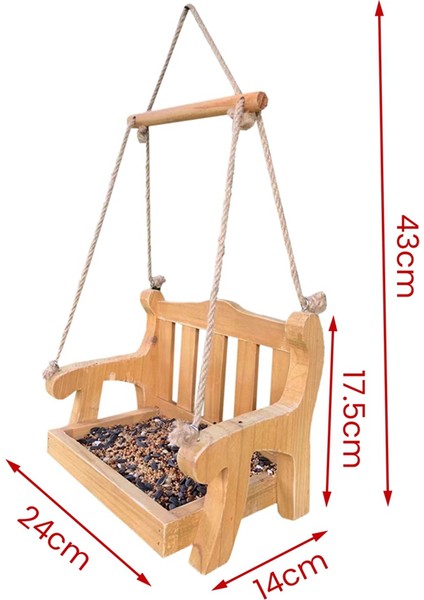 Balkon Villa Bahçe Kuş Besleme Için Otomatik Ahşap Besleyici Kuş Besleyici Asma Evcil Hayvan Besleyici Sandalye (Yurt Dışından) modelleri